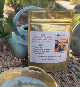 Essiac Extra Strength Tea 4 Herbs w/ 25% Sheep Sorrel Root- 2 OZ