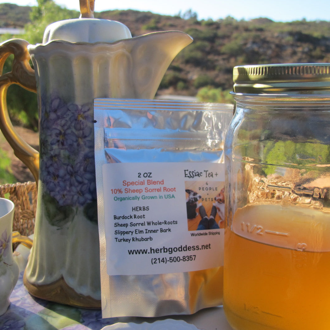 Essiac Tea 4 Herb Special Blend 10% Sheep Sorrel Root 2 OZ